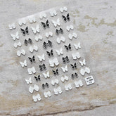 white butterfly nail stickers